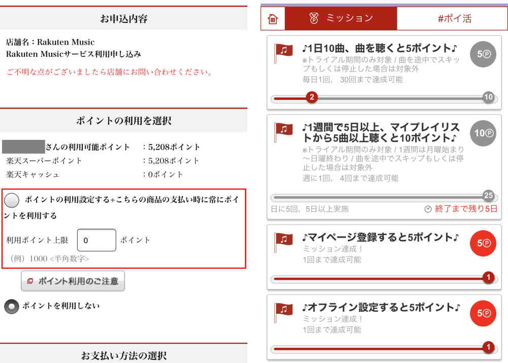支払いに楽天ポイントが使える・貯まる
