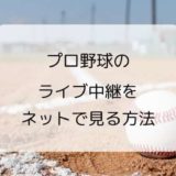 【2020年/無料あり】プロ野球のライブ中継をネットで見る方法(おすすめも紹介)