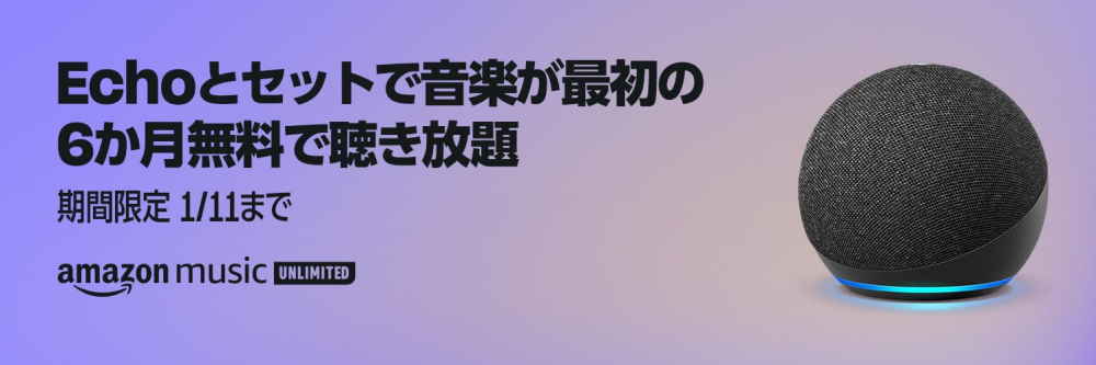 music unlimited Echoシリーズ+6か月間無料セット